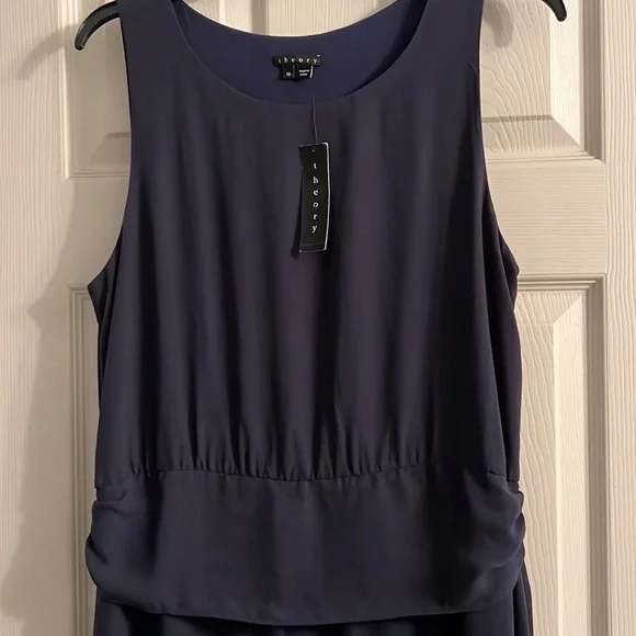 Theory Sleeveless Haridee Navy Dress - Picture 2 of 7